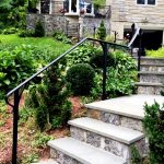 Post and Top Rail Iron Railing with Decorative Scrolls
