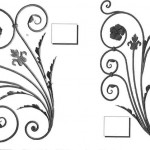 Iron railing or fence design