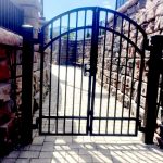 4-Rail Arched Wrought Iron Gate