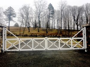 Wrought Iron/ Wood Replica Automated Gate