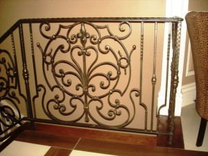 Ornate bronze railing