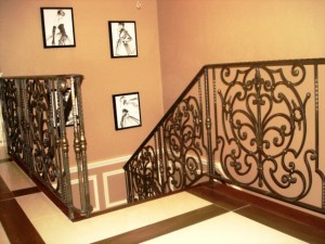 Custom bronze interior railing